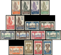 * GABON - Poste - 33/48, Complet 16 Valeurs: Congo Français Gabon - Unused Stamps