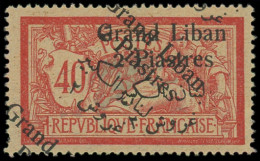 * GRAND LIBAN - Poste - 31c, Triple Surcharge Dont 2 Obliques: 2pi. Sur 40c. Orange Et Bleu - Unused Stamps