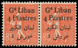 * GRAND LIBAN - Poste - 35aa, Paire Dont Un Exemplaire Caractères Intervertis - Nuovi