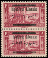 ** GRAND LIBAN - Poste - 100ca, Paire Dont 1 Ex Sans "R" De République: 1pi. Rose-lilas - Nuevos