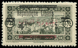 * GRAND LIBAN - Poste - 104a, Surcharge Incomplète "Libana" - Unused Stamps