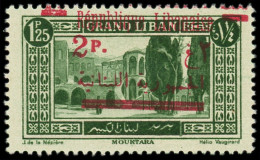 ** GRAND LIBAN - Poste - 118, Surcharge Déplacée Vers Le Haut, Sans La Barre Du Haut - Unused Stamps