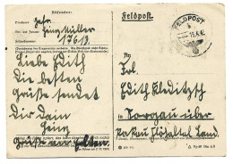 Feldpost Vordruckkarte Ostern 1942 Orel Handgemalt - Feldpost 2e Guerre Mondiale