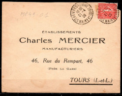 MP49-01 : Dept 49 (Maine Et Loire) STE GEMMES S/ LOIRE 1928 > Cachet Type B4 - Manual Postmarks