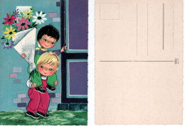 Enfants  -kind -child -kinderen Met Bloemen - Kinder-Zeichnungen