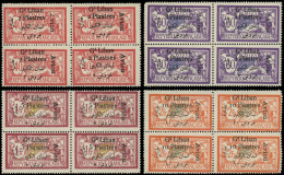** GRAND LIBAN - Poste Aérienne - 5/8, 4 Blocs De 4, Superbes: Merson - Other & Unclassified