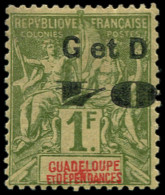 * GUADELOUPE - Poste - 48Af, Chiffre "4" Renversé, Signé Pavoille - Unused Stamps