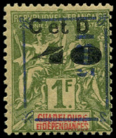 * GUADELOUPE - Poste - 50Eb, "C" Et "D": 40c. S. 1f. Olive - Unused Stamps