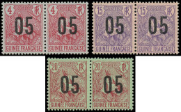 * GUINEE - Poste - 56Aa/58Aa, 3 Paires Chiffres Espacés Tenant à Normal - Unused Stamps