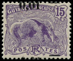 ** GUYANE - Poste - 91, Surcharge à Cheval: Tamanoir - Unused Stamps