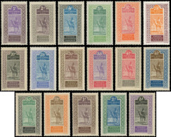 ** HAUT SENEGAL & NIGER - Poste - 18/34, Complet 17 Valeurs: Targui - Unused Stamps