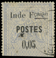 O INDE FRANCAISE - Poste - 24a, "E" Large, Signé Pavoille Et Scheller - Usati