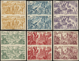 ** INDE FRANCAISE - Poste Aérienne - 11/16, 6 Paires Non Dentelées: Tchad Au Rhin - Unused Stamps