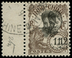 O INDOCHINE - Poste - 111a, Double Impression Du Noir, 11c. +12c. Signé - Used Stamps