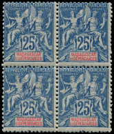 ** MADAGASCAR - Poste - 45, Bloc De 4, 1 Exemplaire *: 25c. Bleu - Unused Stamps