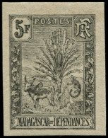* MADAGASCAR - Poste - 77a, Non Dentelé: 5f. Zébu - Unused Stamps