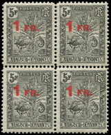 ** MADAGASCAR - Poste - 124, Bloc De 4, Zébu Surchargé, Signé Scheller - Unused Stamps