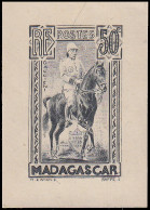 EPA MADAGASCAR - Poste - 184, Type Non Adopté (tête à Droite), épreuve D'artiste En Gris: 50c. Galliéni - Other & Unclassified