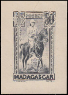 EPA MADAGASCAR - Poste - 184, Type Non Adopté (tête à Droite), épreuve D'artiste En Gris: 50c. Galliéni - Andere & Zonder Classificatie