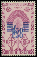 ** MADAGASCAR - Poste - 287a, Double Surcharge: 1.50f. Sur 10c. Lilas-rose - Unused Stamps