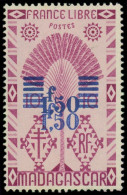 ** MADAGASCAR - Poste - 287a, Double Surcharge: 1.50f. Sur 10c. Lilas-rose - Neufs