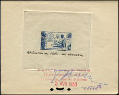 EPT MADAGASCAR - Poste - 320, épreuve D'atelier, Bon à Tirer En Bleu (1104), Datée Et Signée 03/04/1950: Œuvres Sociales - Ongebruikt