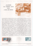 - Document Premier Jour JOURNÉE DU TIMBRE - L'HOTEL DES POSTES - PARIS 10.3.1979 - - Día Del Sello