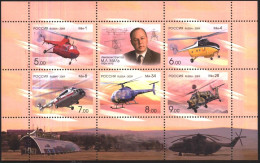 Mint Stamps In Miniature Sheet  Aviation Helicopters Mil  2009  From Russia - Helikopters