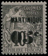 * MARTINIQUE - Poste - 10, Signé Calves, 05c. S. 10c. - Unused Stamps