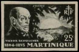 MAQ MARTINIQUE - Poste - (199), Type Non émis (légendes Différentes), Photo-maquette Format Timbre: 25c. Schœlcher (Ex.  - Sonstige & Ohne Zuordnung