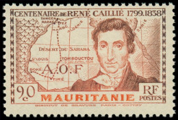 ** MAURITANIE - Poste - 95a, Grande Légende, Signé Calves: 90c. René Caillié - Nuovi