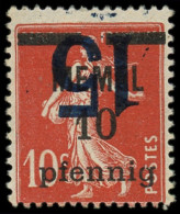 * MEMEL - Poste - 38a, Surcharge Renversée: 15s. Sur 10p. Sur 10c. Rouge - Unused Stamps
