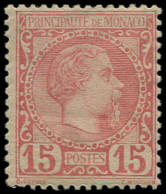 * MONACO - Poste - 5, 15c. Charles III Rose - Unused Stamps