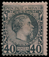 * MONACO - Poste - 7 Décentré, 40c. Charles III Bleu S. Rose - Nuovi