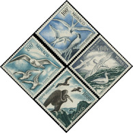 ** MONACO - Poste Aérienne - 55/58, Complet, Dentelés 11: Oiseaux De Mer - Posta Aerea