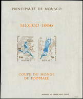 ** MONACO - Blocs Feuillets - 35, Essai De Couleur: Coupe Du Monde De Football, Mexico 1986 - Blokken