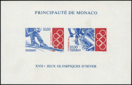 ** MONACO - Blocs Feuillets - 63a, Non Dentelé: Jeux Olympiques De Lillehammer 94, Ski Et Bobsleigh - Blocs