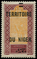 * NIGER - Poste - 18a, Surcharge "25" Renversée, Signé Brun: 25c. S. 15c. Méhariste - Unused Stamps