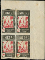 ** NIGER - Poste - 30b, Bloc De 4 Dont 2 Exemplaires Non Dentelé Accidentel, Rouille: 2c. Puits - Unused Stamps