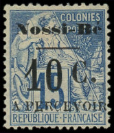 * NOSSI-BE - Taxe - 8, Type III, Signé + Certificat Brun: 10c. Sur 15c. Bleu - Neufs