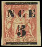 * NOUVELLE-CALEDONIE - Poste - 2, Signé Brun, TB: 5 Sur 40c. Rouge - Unused Stamps