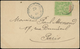 LET NOUVELLE-CALEDONIE - Poste - 59, Sur Enveloppe Locale, Cad "Ile Des Pins 1901" - Andere & Zonder Classificatie