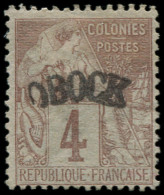 (*) OBOCK - Poste - 3, Signé JF Brun: 4c. Lilas-brun - Unused Stamps