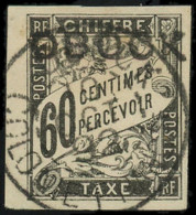 O OBOCK - Taxe - 15, Signé Calves: 60c. Noir - Used Stamps