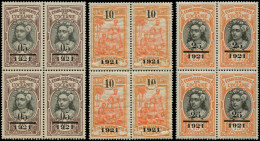 ** OCEANIE - Poste - 44/46, Blocs De 4, Certains Gomme Coloniale - Unused Stamps