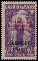 * OUBANGUI - Poste - 57a, Sans La Surcharge "60", Signé Brun: 60 S. 75c. Violet S. Rose - Neufs