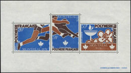 ** POLYNESIE - Blocs Feuillets - 3, Jeux Olympiques De Montréal 1976 - Blokken & Velletjes