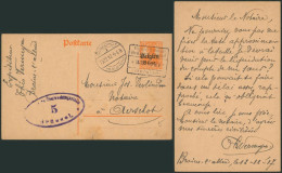 Guerre 14-18 - EP Au Type 8ctm Orange Obl Encadré "Eigen-Brakels / Braine-l'alleud" (1917) > Aerschot - Ocupación Alemana
