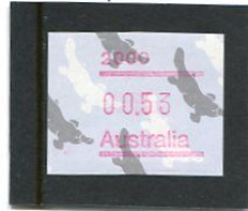 AUSTRALIA - 1987   53c  FRAMA  PLATYPUS  POSTCODE  2000 (SYDNEY)  MINT NH - Vignette [ATM]