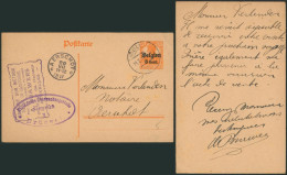 Guerre 14-18 - EP Au Type 8ctm Orange Obl à Pont "Hoeilaart" (1917) > Aerschot - Occupation Allemande